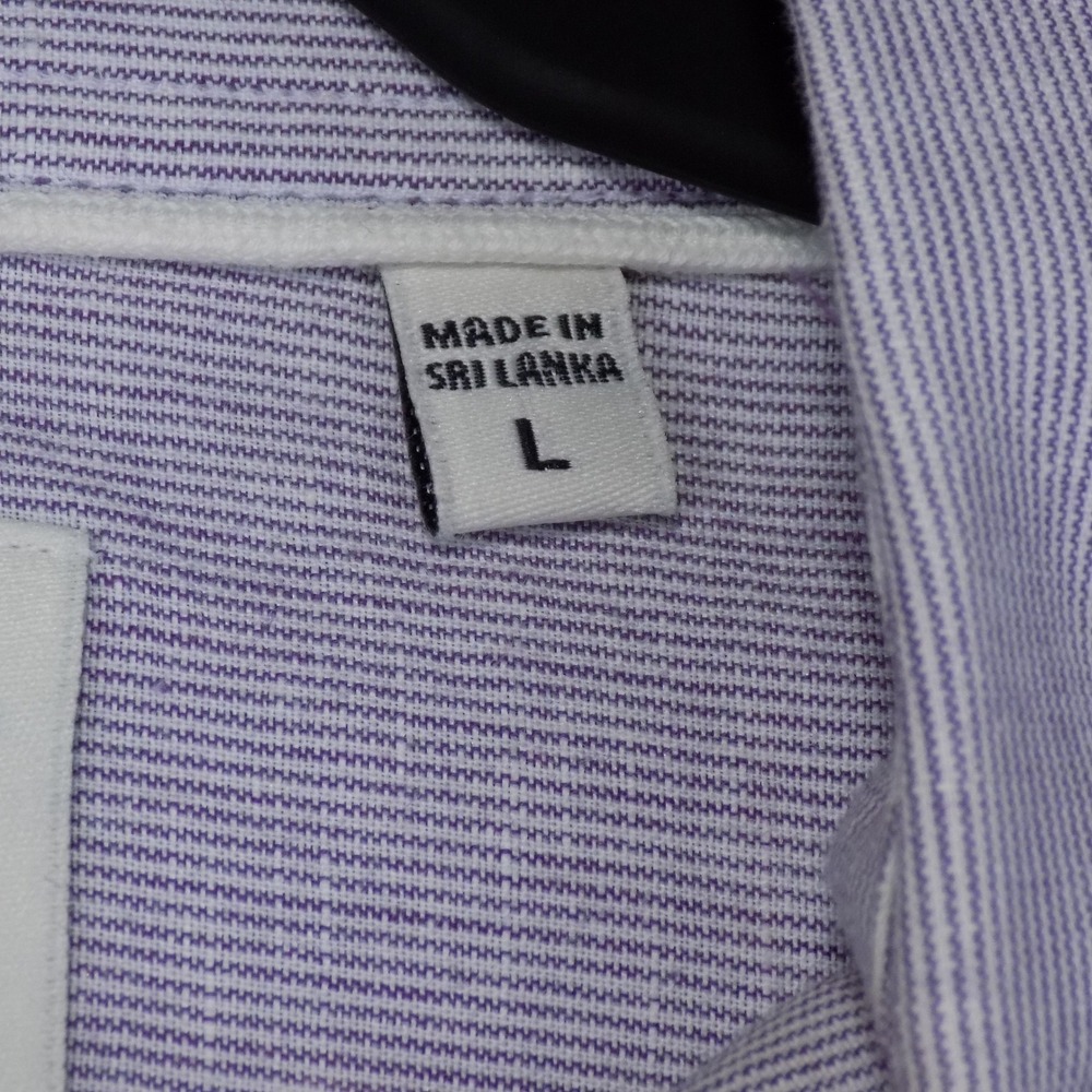 Baird McNutt Murano Slim Fit Shirt Mens L Purple Linen Blend Button-down EUC - Picture 4 of 9